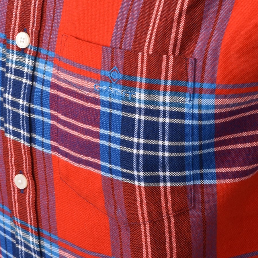 Alternative Image for ProductGant Brushed Bright Plaid Oxford Shirt Red3